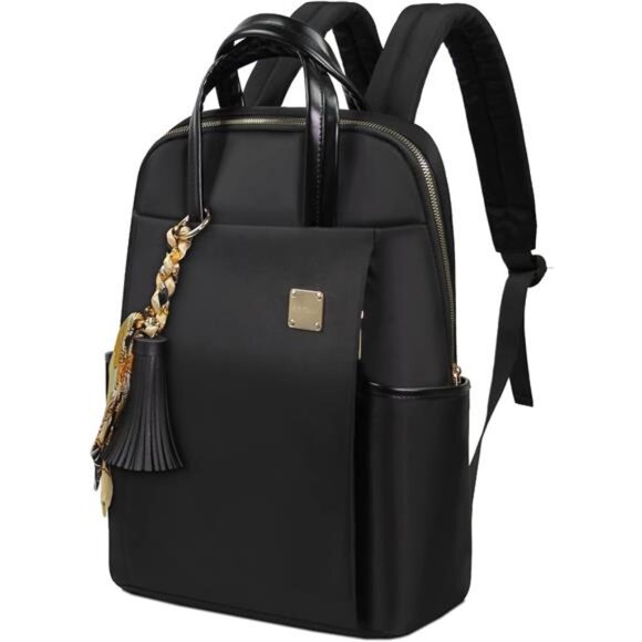Women\'s Laptop Backpack PU Leather Laptop Backpack Bag,  Fit up to 15.6 Laptop